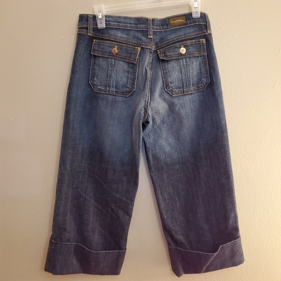 David Kahn Blue Medium Wash Denim Cropped Capris Size 6 - Picture 2 of 5